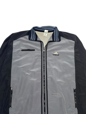 Vintage 90s Grey Adidas Windbreaker Men's XXL