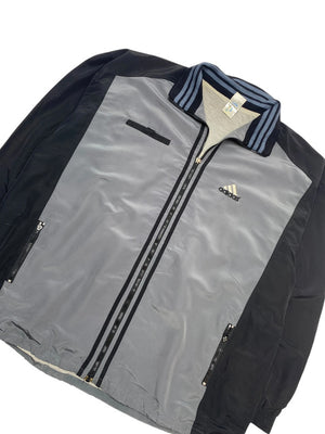 Vintage 90s Grey Adidas Windbreaker Men's XXL