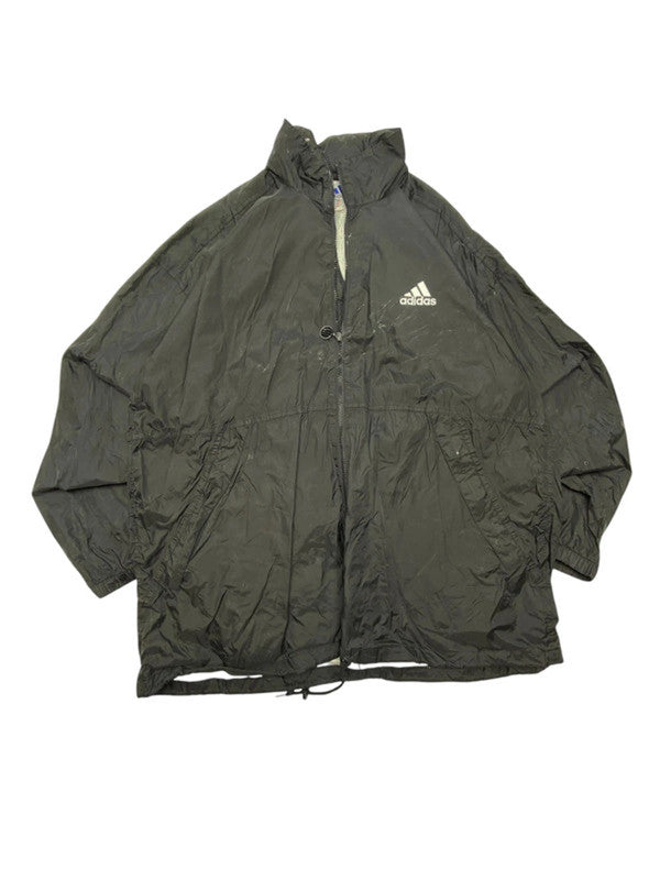 90s black adidas windbreaker men's xl