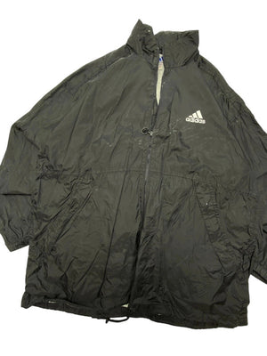 90s black adidas windbreaker men's xl