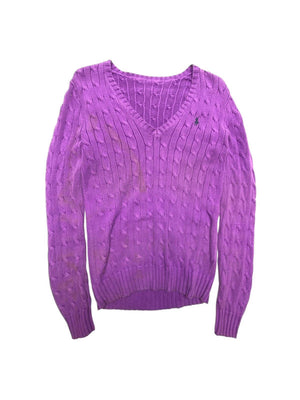 Purple ralph lauren knitwear jacket women's medium