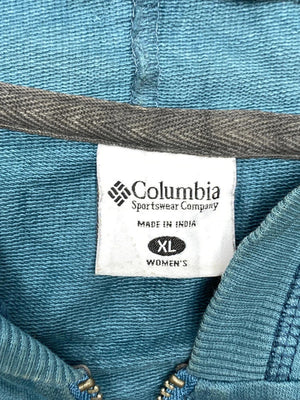 Petrol green columbia zip-through hoodie women's xl