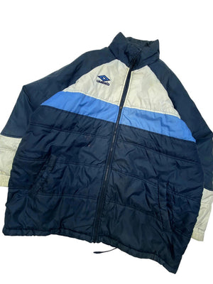 Navy umbro puffer jacket men's xl