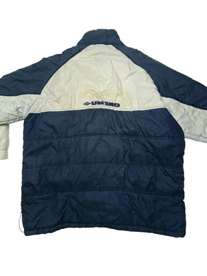 Navy umbro puffer jacket men's xl