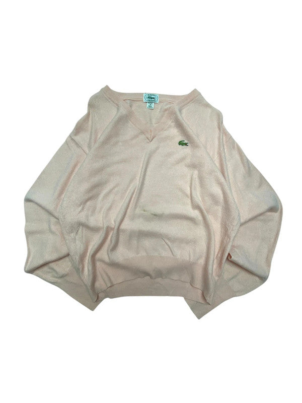 Pink izod x lacoste v-neck jumper men's medium