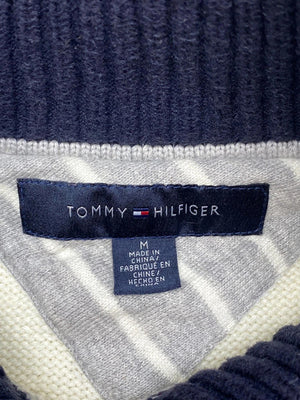 Cream tommy hilfiger half-zip jumper men's medium