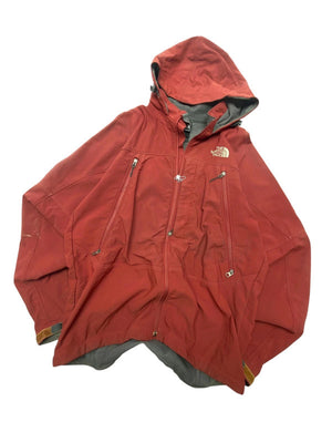 Burgundy the north face raincoat men's medium