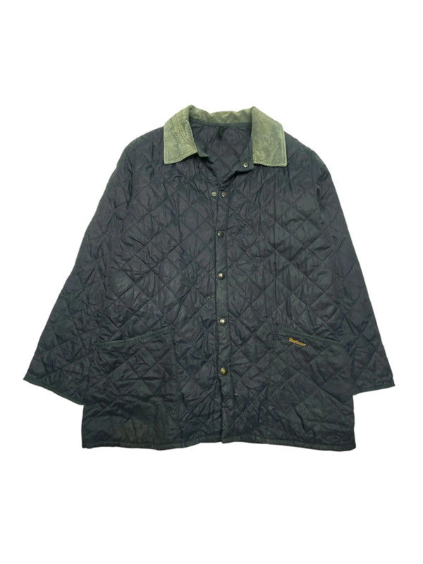 Navy barbour quilted jacket men's xl