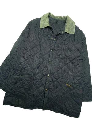 Navy barbour quilted jacket men's xl
