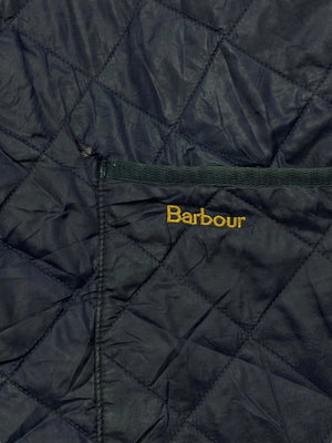 Navy barbour quilted jacket men's xl