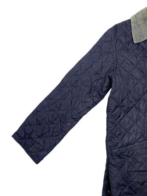 Navy barbour quilted jacket men's xl