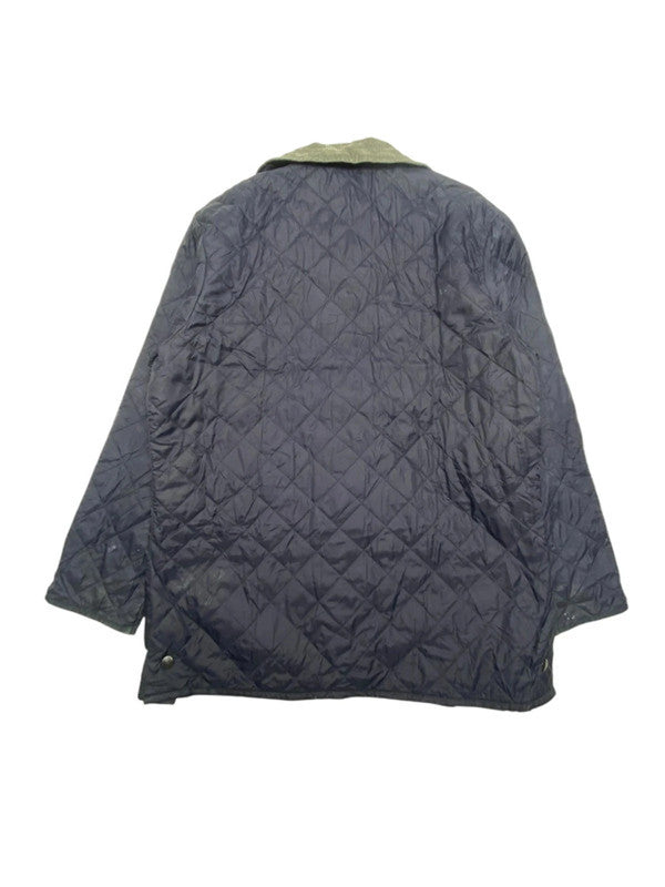 Navy barbour quilted jacket men's xl