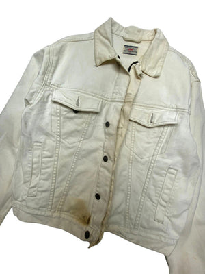 Cream levi's denim jacket men's large