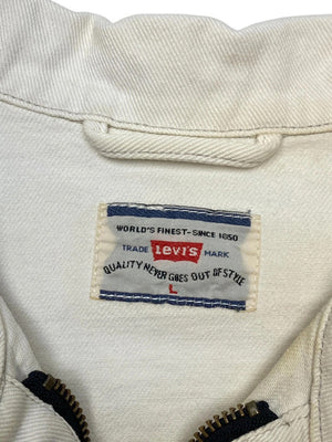 Cream levi's denim jacket men's large