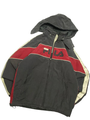 Black fila padded jacket women's large