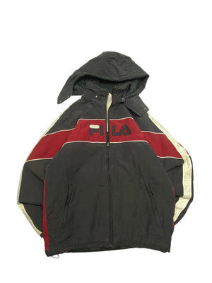 Black fila padded jacket women's large