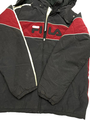Black fila padded jacket women's large