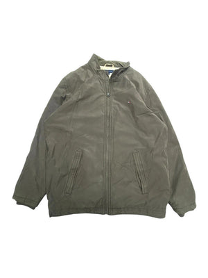 Grey tommy hilfiger bomber jacket men's xl