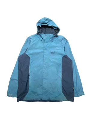Light blue jack wolfskin raincoat men's xl