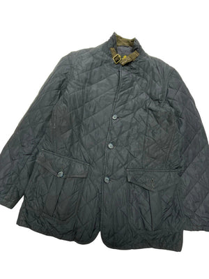 Black barbour quilted jacket women's large