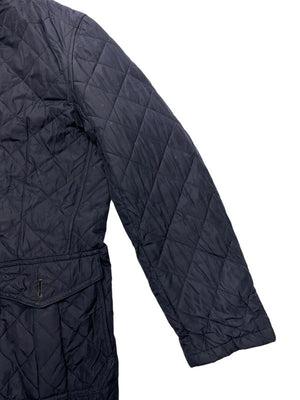 Black barbour quilted jacket women's large