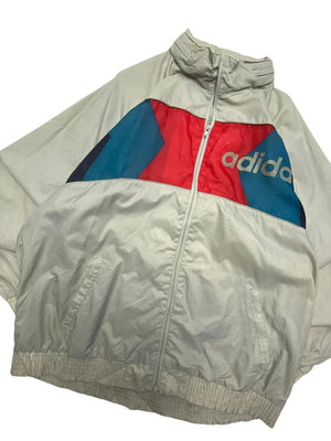 Vintage grey adidas windbreaker men's xl