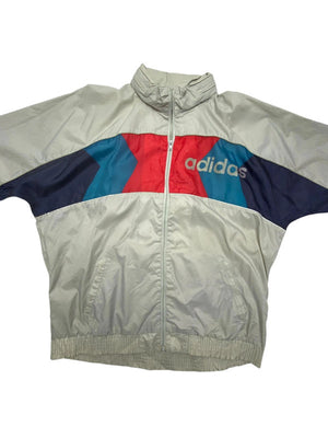 Vintage grey adidas windbreaker men's xl