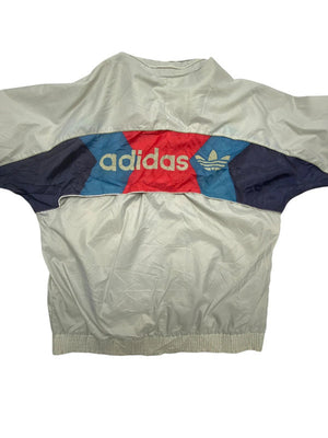 Vintage grey adidas windbreaker men's xl