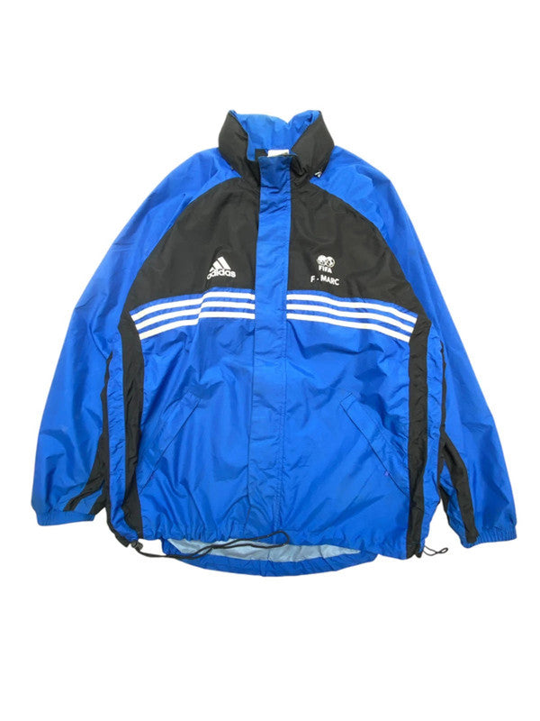 90s blue adidas fifa windbreaker men's xl