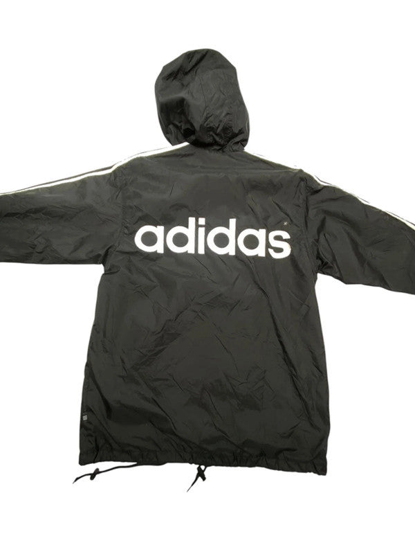 Vintage 90s black adidas windbreaker men's small