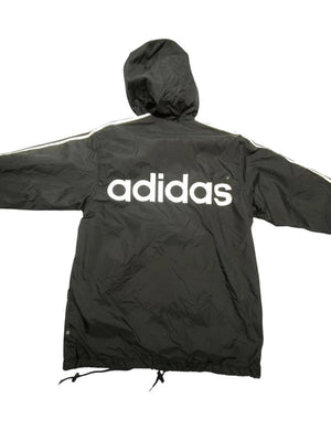 Vintage 90s black adidas windbreaker men's small