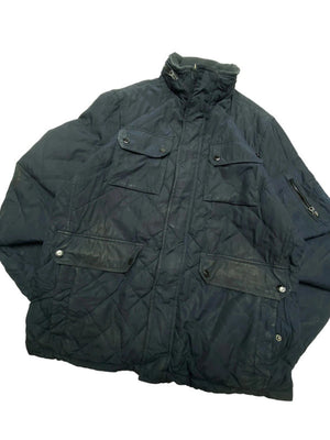 Black tommy hilfiger quilted jacket men's medium