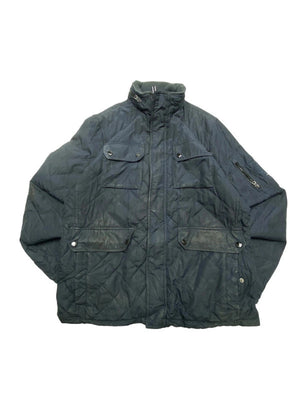 Black tommy hilfiger quilted jacket men's medium