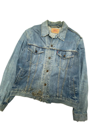 Blue levi's denim jacket men's large
