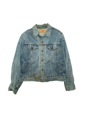 Blue levi's denim jacket men's large
