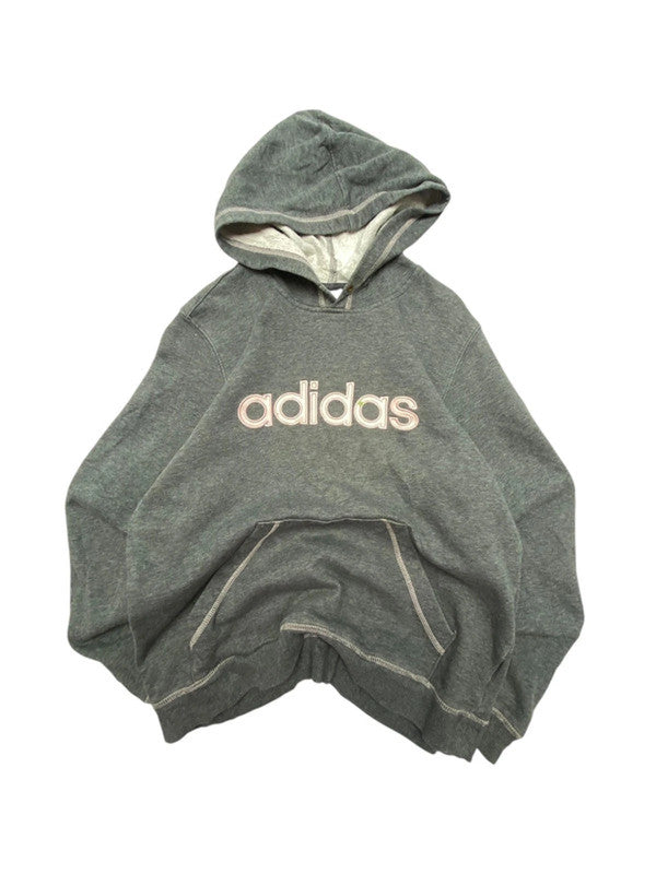 00s Grey Adidas Hoodie Men's Small