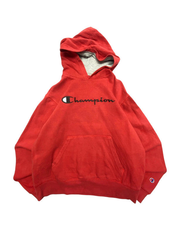 Red champion hoodie women's xl