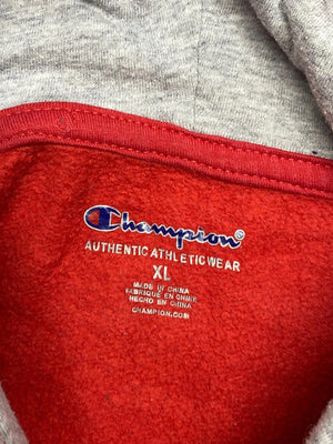 Red champion hoodie women's xl