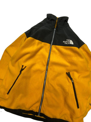 Yellow the north face fleece jacket men's xxl