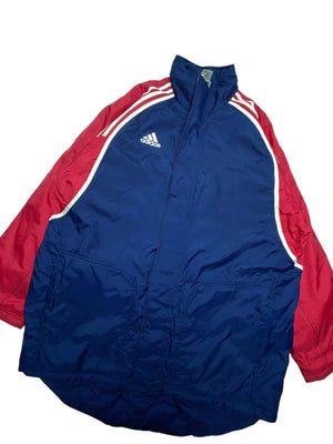 90s blue adidas padded jacket men's xl