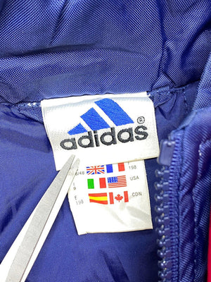 90s blue adidas padded jacket men's xl