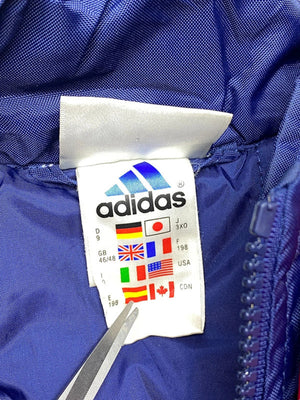 90s blue adidas padded jacket men's xl