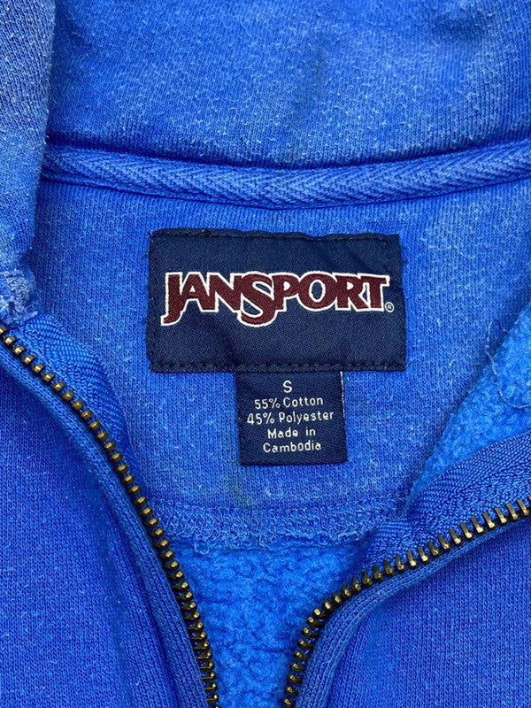 Blue Jansport Embroidery Half-zip Sweater Men's Small