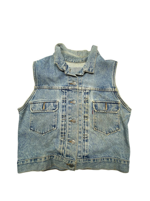Blue Levi's Denim Gilet Women's Large