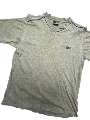 Grey Umbro V-neck t-shirt Men's Small
