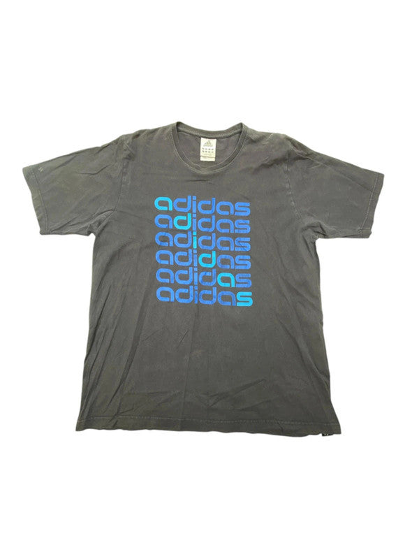 00s Grey Adidas Print T-shirt Men's XL
