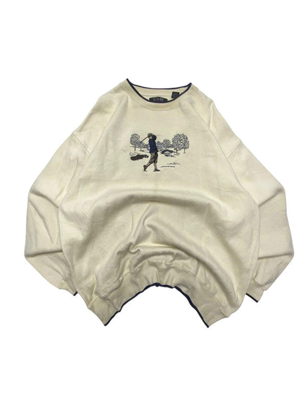 Beige C7B Embroidery Sweatshirt Men's XL