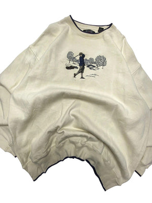 Beige C7B Embroidery Sweatshirt Men's XL