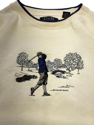 Beige C7B Embroidery Sweatshirt Men's XL