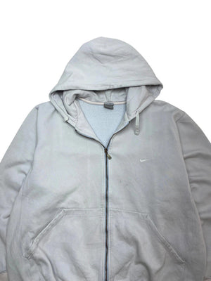 00s Beige Nike Zip-through Hoodie Men's XL